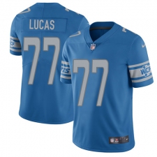 Youth Nike Detroit Lions #77 Cornelius Lucas Elite Light Blue Team Color NFL Jersey