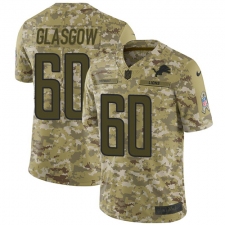 Youth Nike Detroit Lions #60 Graham Glasgow Limited Camo 2018 Salute to Service NFL Jersey