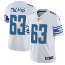 Men's Nike Detroit Lions #63 Brandon Thomas Elite White NFL Jersey