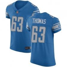 Men's Nike Detroit Lions #63 Brandon Thomas Light Blue Team Color Vapor Untouchable Elite Player NFL Jersey