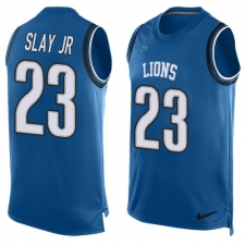 Men's Nike Detroit Lions #23 Darius Slay Limited Light Blue Player Name & Number Tank Top NFL Jersey