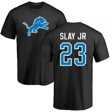 NFL Nike Detroit Lions #23 Darius Slay Jr Black Name & Number Logo T-Shirt