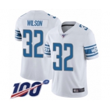Men's Detroit Lions #32 Tavon Wilson White Vapor Untouchable Limited Player 100th Season Football Jersey