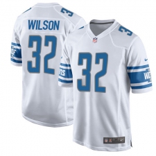 Men's Nike Detroit Lions #32 Tavon Wilson Game White NFL Jersey
