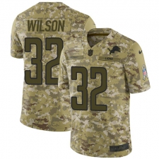 Men's Nike Detroit Lions #32 Tavon Wilson Limited Camo 2018 Salute to Service NFL Jersey