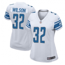 Women's Nike Detroit Lions #32 Tavon Wilson Game White NFL Jersey