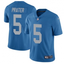 Youth Nike Detroit Lions #5 Matt Prater Elite Blue Alternate NFL Jersey