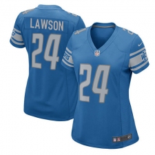 Women's Nike Detroit Lions #24 Nevin Lawson Game Light Blue Team Color NFL Jersey