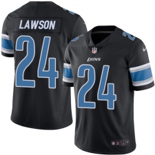 Youth Nike Detroit Lions #24 Nevin Lawson Limited Black Rush Vapor Untouchable NFL Jersey