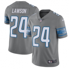 Youth Nike Detroit Lions #24 Nevin Lawson Limited Steel Rush Vapor Untouchable NFL Jersey