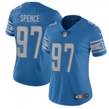 Women's Nike Detroit Lions #97 Akeem Spence Elite Light Blue Team Color NFL Jersey