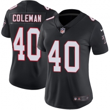 Women's Nike Atlanta Falcons #40 Derrick Coleman Elite Black Alternate NFL Jersey