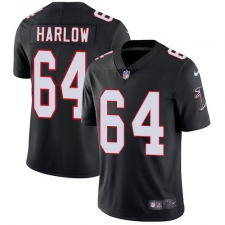 Men's Nike Atlanta Falcons #64 Sean Harlow Black Alternate Vapor Untouchable Limited Player NFL Jersey