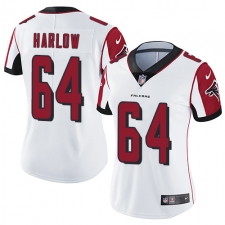 Women's Nike Atlanta Falcons #64 Sean Harlow White Vapor Untouchable Limited Player NFL Jersey