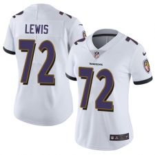 Women's Nike Baltimore Ravens #72 Alex Lewis Elite White NFL Jersey