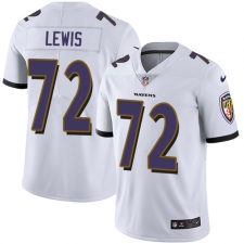 Youth Nike Baltimore Ravens #72 Alex Lewis White Vapor Untouchable Limited Player NFL Jersey