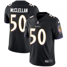Men's Nike Baltimore Ravens #50 Albert McClellan Black Alternate Vapor Untouchable Limited Player NFL Jersey