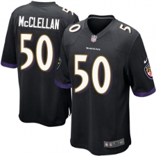 Men's Nike Baltimore Ravens #50 Albert McClellan Game Black Alternate NFL Jersey