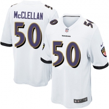 Men's Nike Baltimore Ravens #50 Albert McClellan Game White NFL Jersey