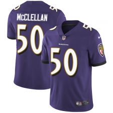 Men's Nike Baltimore Ravens #50 Albert McClellan Purple Team Color Vapor Untouchable Limited Player NFL Jersey