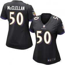 Women's Nike Baltimore Ravens #50 Albert McClellan Game Black Alternate NFL Jersey