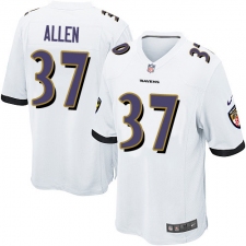 Men's Nike Baltimore Ravens #37 Javorius Allen Game White NFL Jersey