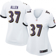 Women's Nike Baltimore Ravens #37 Javorius Allen Game White NFL Jersey