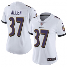 Women's Nike Baltimore Ravens #37 Javorius Allen White Vapor Untouchable Limited Player NFL Jersey