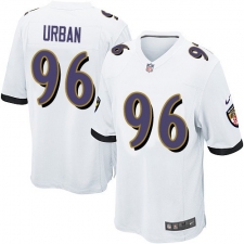 Men's Nike Baltimore Ravens #96 Brent Urban Game White NFL Jersey