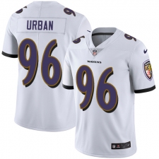 Men's Nike Baltimore Ravens #96 Brent Urban White Vapor Untouchable Limited Player NFL Jersey