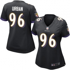 Women's Nike Baltimore Ravens #96 Brent Urban Game Black Alternate NFL Jersey