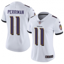 Women's Nike Baltimore Ravens #11 Breshad Perriman Elite White NFL Jersey