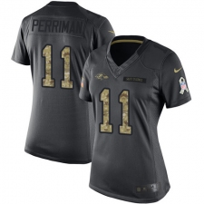 Women's Nike Baltimore Ravens #11 Breshad Perriman Limited Black 2016 Salute to Service NFL Jersey
