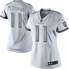 Women's Nike Baltimore Ravens #11 Breshad Perriman Limited White Platinum NFL Jersey