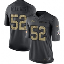 Youth Nike Baltimore Ravens #52 Ray Lewis Limited Black 2016 Salute to Service NFL Jersey