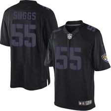 Men's Nike Baltimore Ravens #55 Terrell Suggs Limited Black Impact NFL Jersey