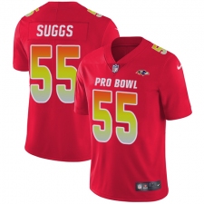 Women's Nike Baltimore Ravens #55 Terrell Suggs Limited Red 2018 Pro Bowl NFL Jersey