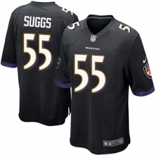 Youth Nike Baltimore Ravens #55 Terrell Suggs Game Black Alternate NFL Jersey
