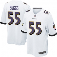 Youth Nike Baltimore Ravens #55 Terrell Suggs Game White NFL Jersey