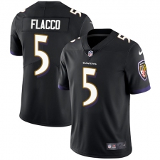 Youth Nike Baltimore Ravens #5 Joe Flacco Black Alternate Vapor Untouchable Limited Player NFL Jersey