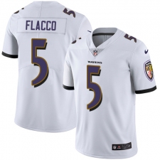 Youth Nike Baltimore Ravens #5 Joe Flacco Elite White NFL Jersey