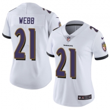 Women's Nike Baltimore Ravens #21 Lardarius Webb Elite White NFL Jersey