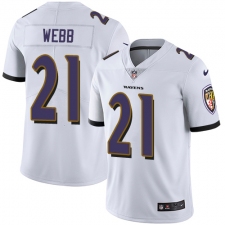 Youth Nike Baltimore Ravens #21 Lardarius Webb Elite White NFL Jersey