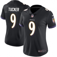 Women's Nike Baltimore Ravens #9 Justin Tucker Elite Black Alternate NFL Jersey