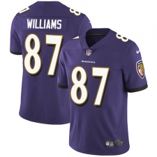 Youth Nike Baltimore Ravens #87 Maxx Williams Elite Purple Team Color NFL Jersey