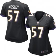 Women's Nike Baltimore Ravens #57 C.J. Mosley Game Black Alternate NFL Jersey