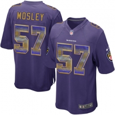 Youth Nike Baltimore Ravens #57 C.J. Mosley Limited Purple Strobe NFL Jersey