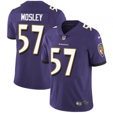 Youth Nike Baltimore Ravens #57 C.J. Mosley Purple Team Color Vapor Untouchable Limited Player NFL Jersey