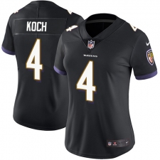 Women's Nike Baltimore Ravens #4 Sam Koch Elite Black Alternate NFL Jersey