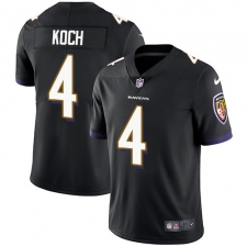 Youth Nike Baltimore Ravens #4 Sam Koch Elite Black Alternate NFL Jersey